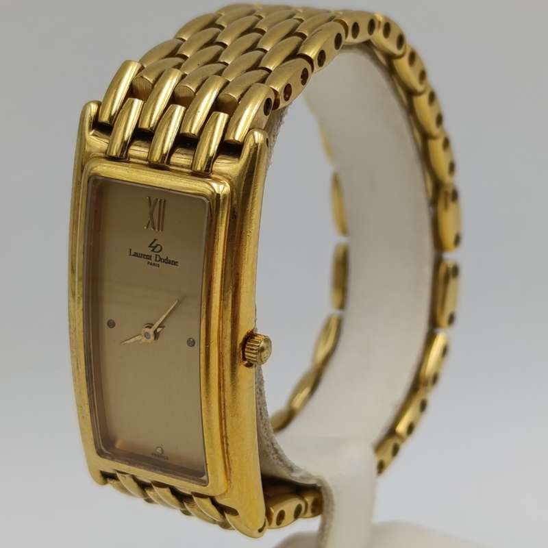 Laurent Dodane goldplated rectangular ladies watch - working - very good condition