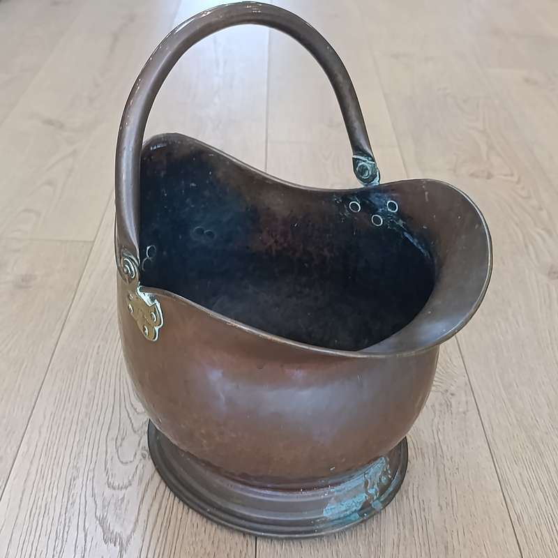 Antique Copper coal scuttle