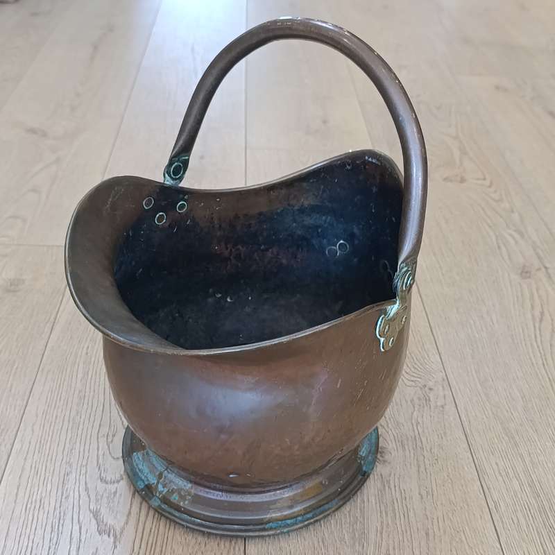 Antique Copper coal scuttle