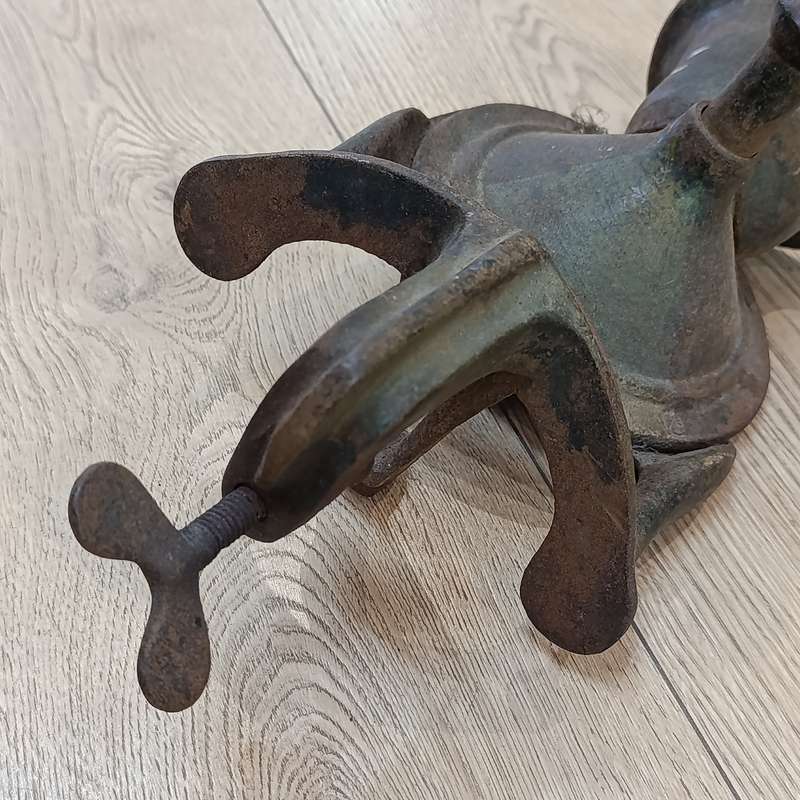 Vintage Lovelock No.4 coffee grinder - wall mount footpiece broken