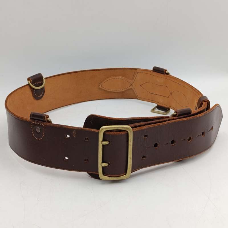 Old SADF Sam browne leather belt - 1968 Leibowitz Bros, Johannesburg
