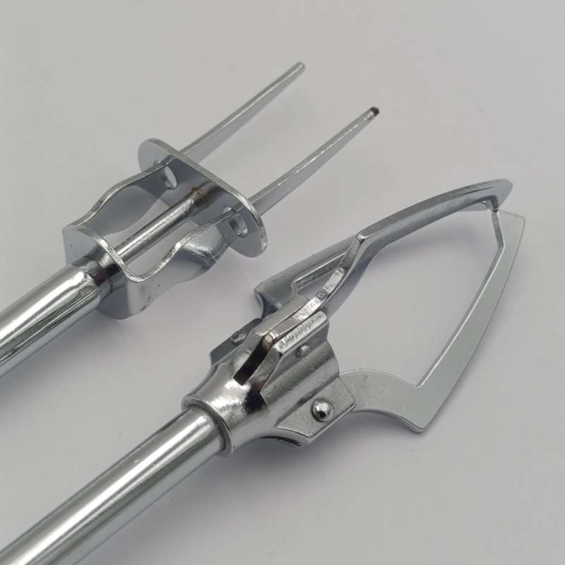 Vintage Automatic Bar tongs and push fork for ice, cherries and Olives