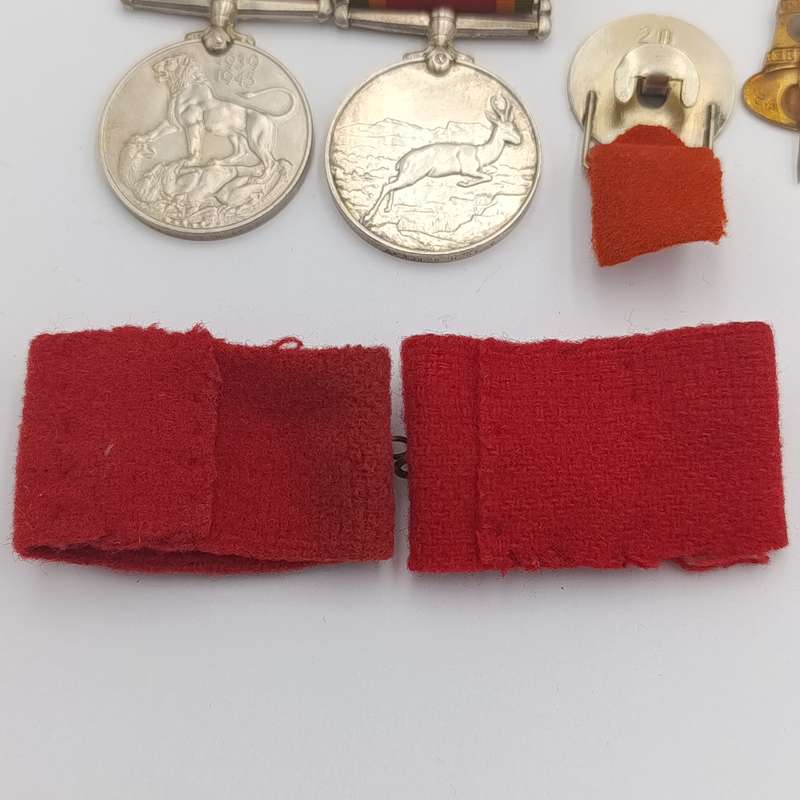 WW2 medals and badges set issued to 9549 HS Keevy - including 3 victory pin badges