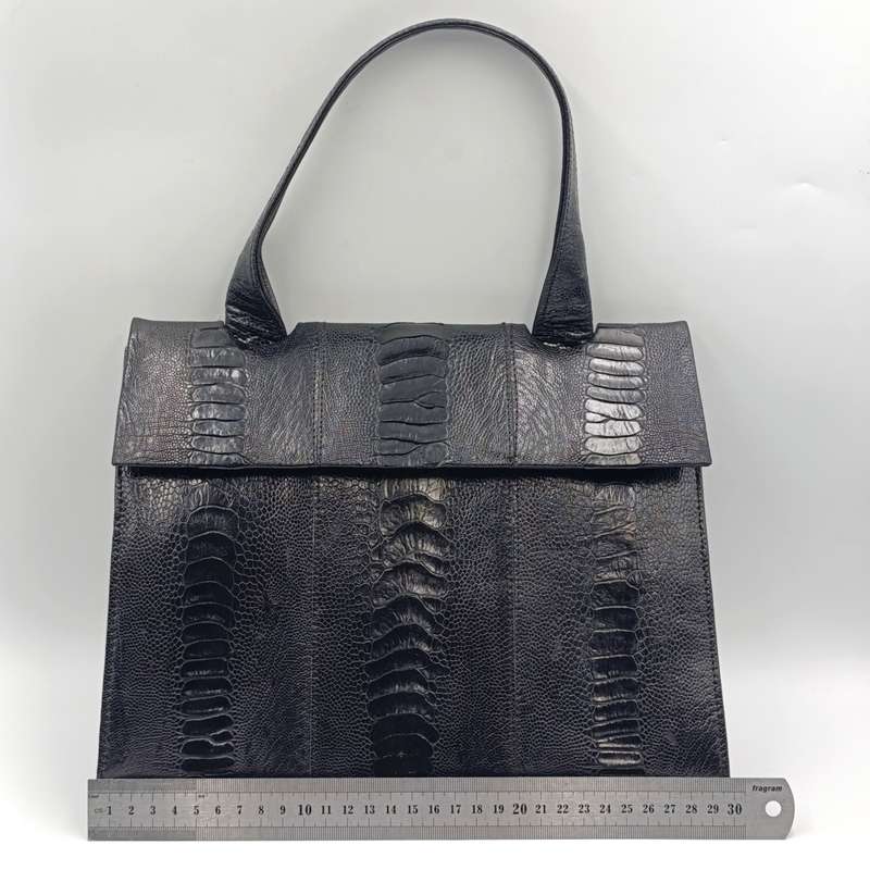 Vintage leather craft of distinction Cape Town crocodile Black leather handbag and purse