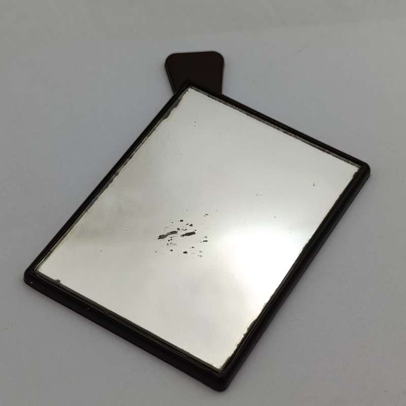 Evening bag made in Spain with mirror and diamante clips very good condition colour - Black