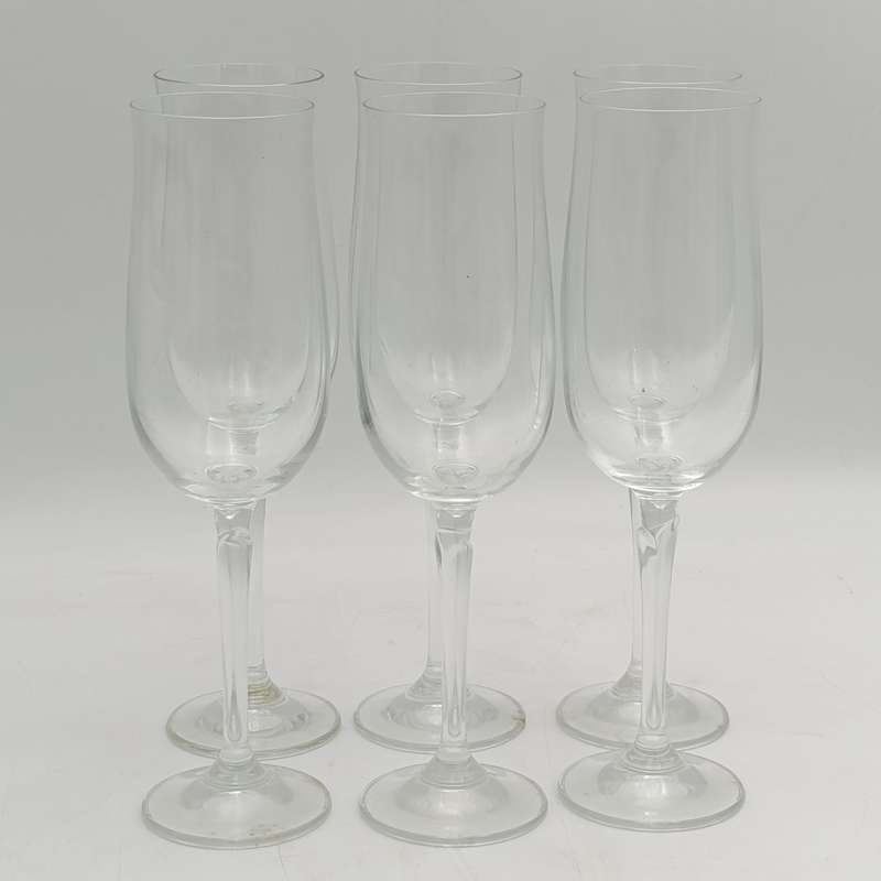 Set of 6 Martina Bohemia Champagne Crystal glasses