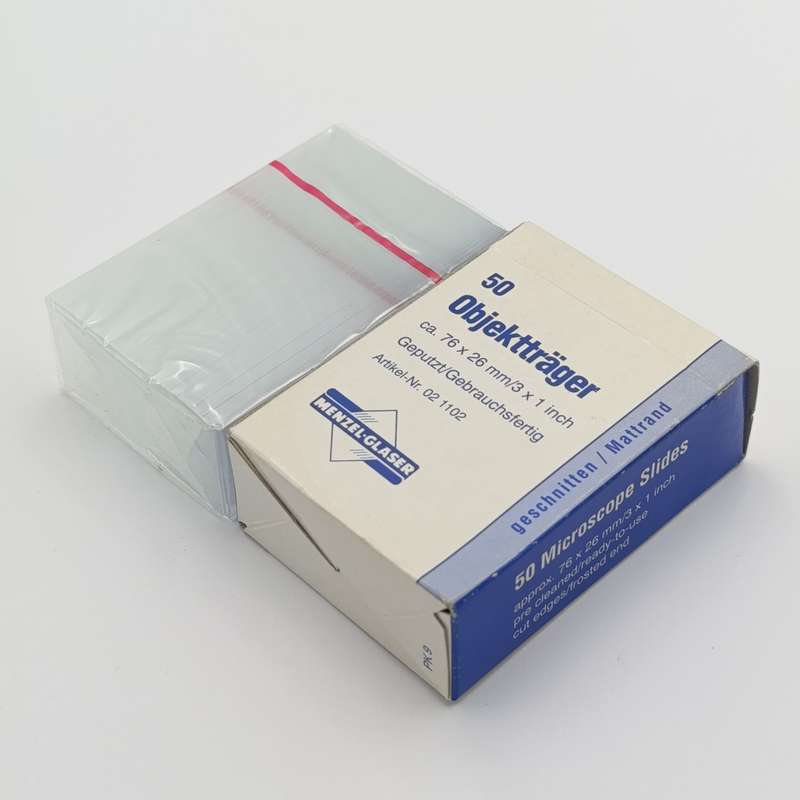 Menzel-Glaser pack of 50 glass microscope slides