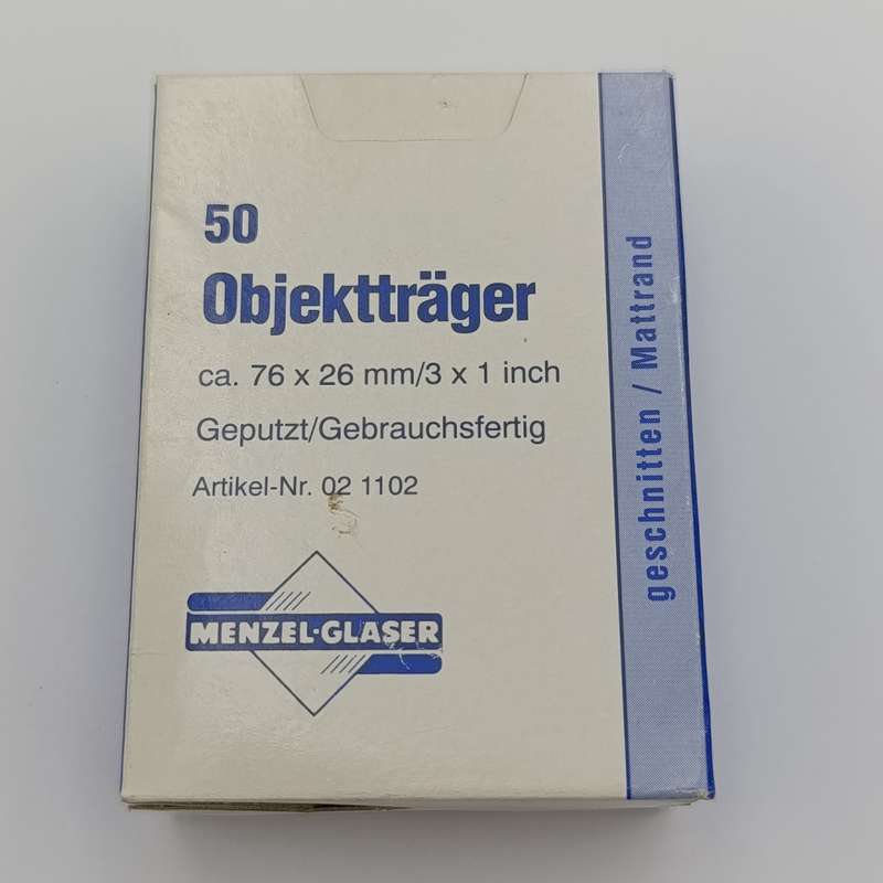 Menzel-Glaser pack of 50 glass microscope slides