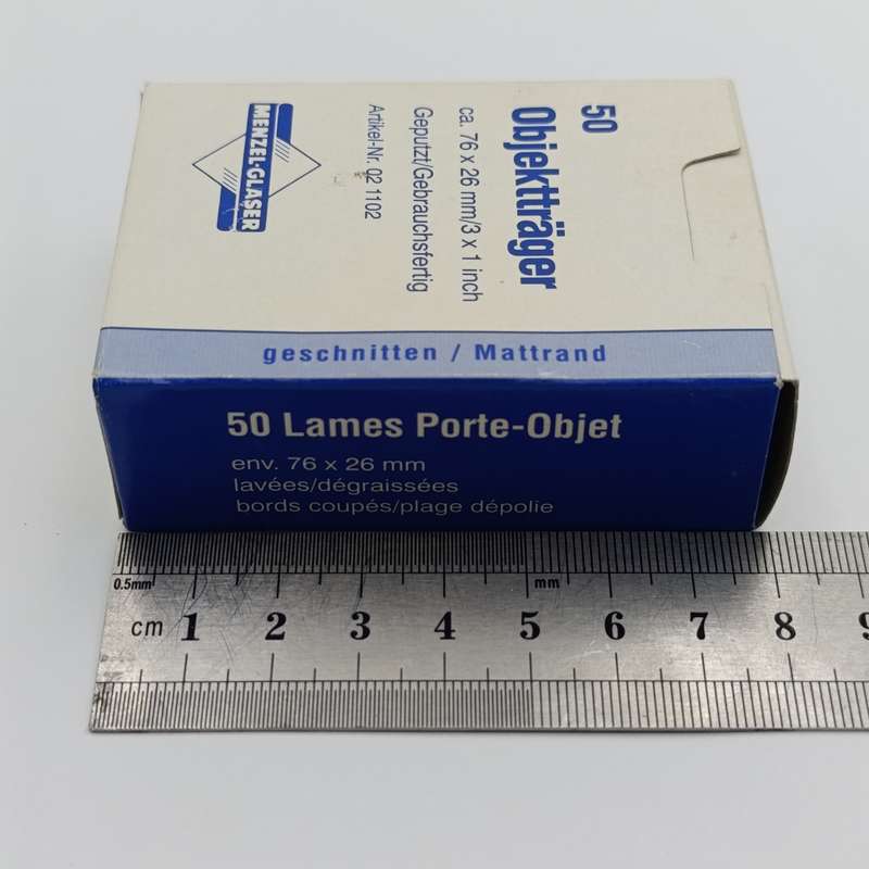 Menzel-Glaser pack of 50 glass microscope slides