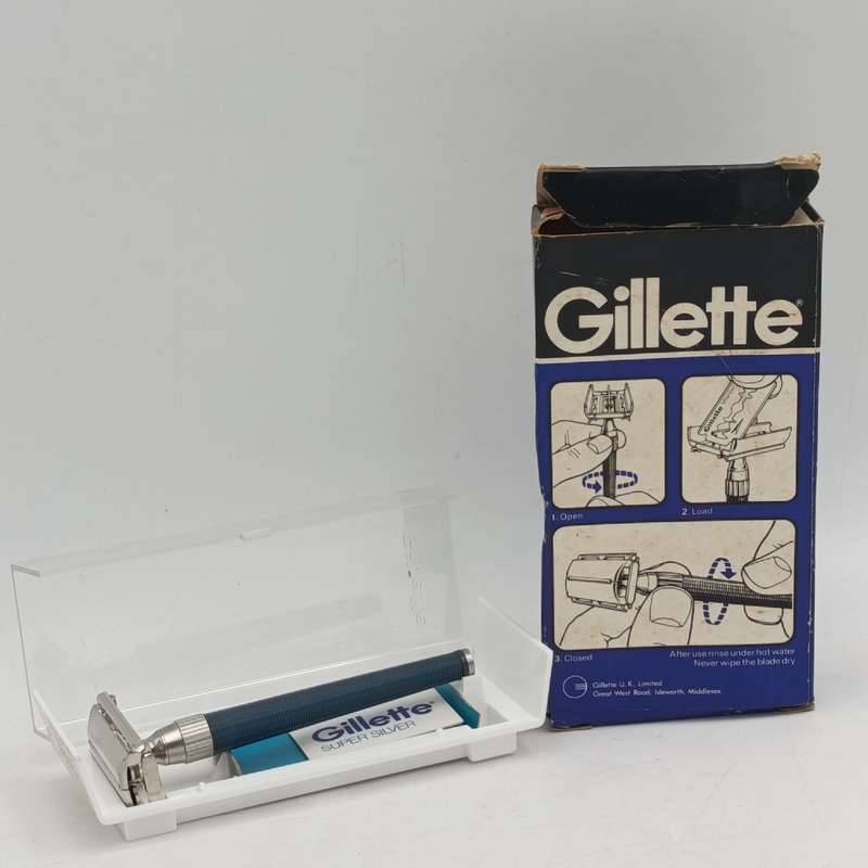 Vintage Gillette super slimtwist safety razor in box - unused