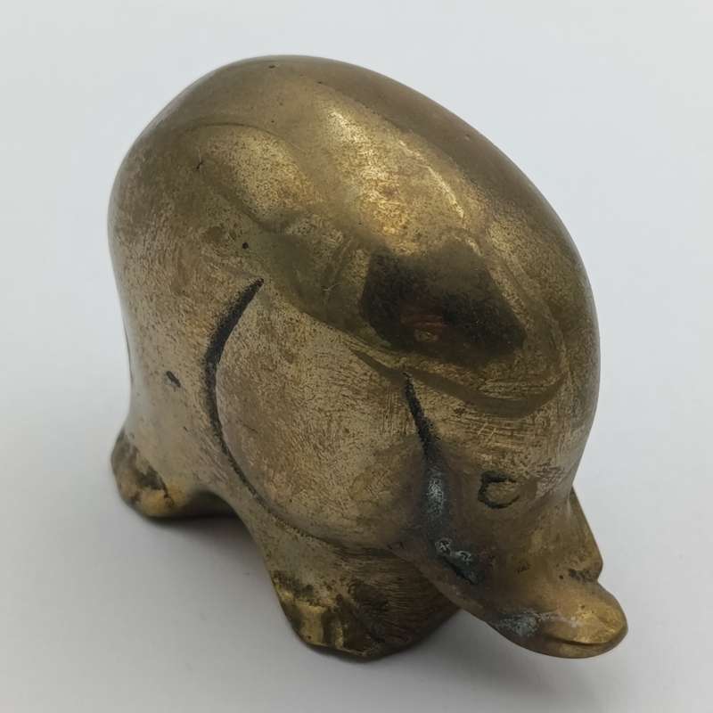 Vintage solid brass elephant figurine