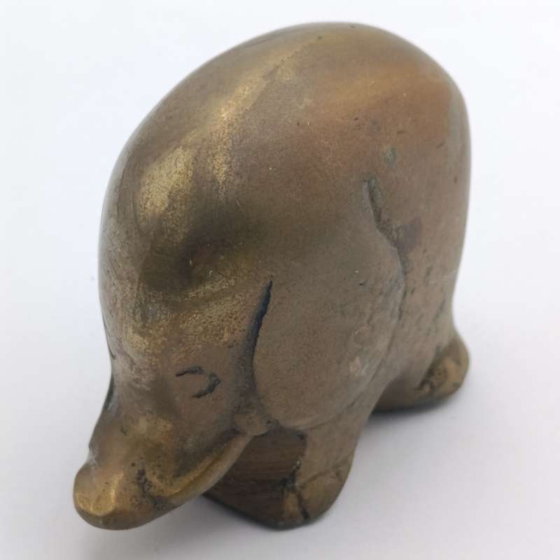 Vintage solid brass elephant figurine