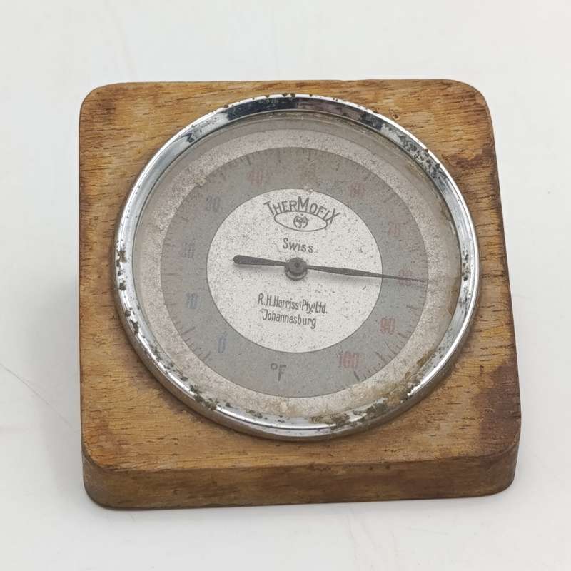 Vintage Thermofix desk thermometer for 100 degrees fahrenheit - RH Harries (Pty) Ltd Johannesburg