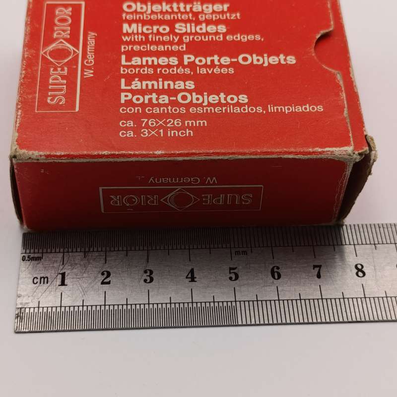 Vintage pack of microscope slides