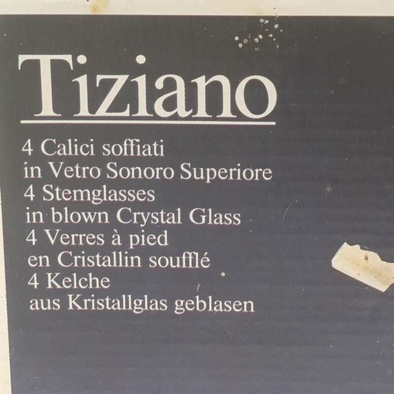 Set of 4 Tiziano martini glasses in box