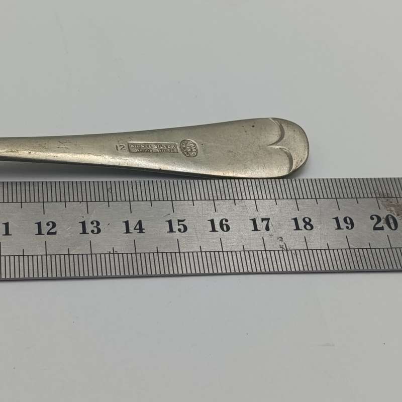 Set of 6 vintage Nickel silver spoons