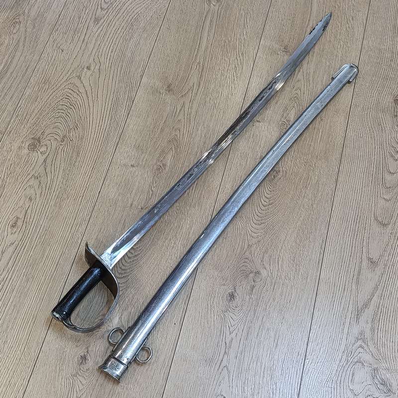 British P1885 Pattern Cavalry trooper sword issued in 1886 and re-issued in 1900 during Boer War