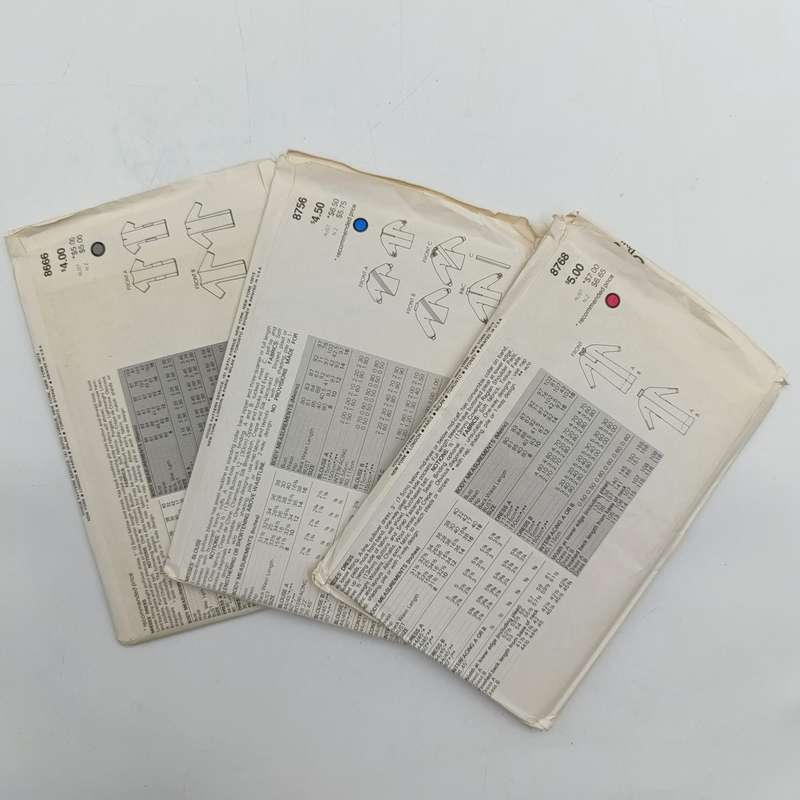 Lot of 11 Vintage clothing patterns