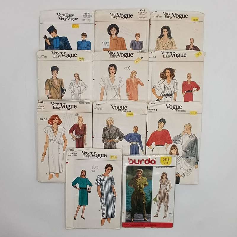 Lot of 11 Vintage clothing patterns