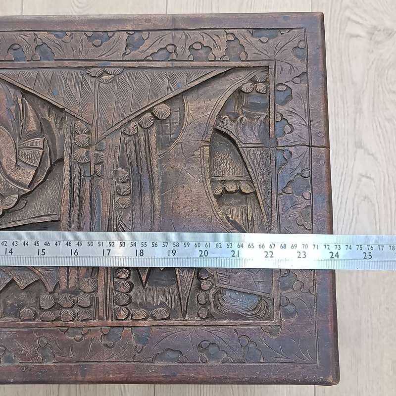 Antique Oriental Camphor kist - hand carved