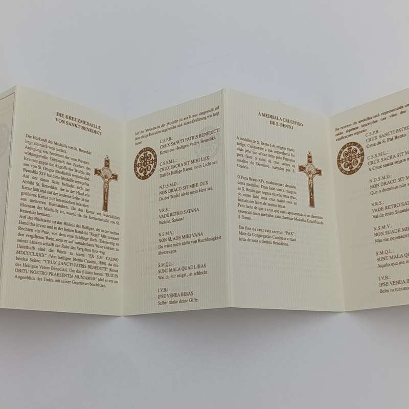 The Medal-Crucifix of St. Benedict pendant in box with booklet