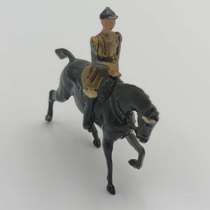 Britains Ltd Band of the household Life guards trumpeter on horse lead soldier