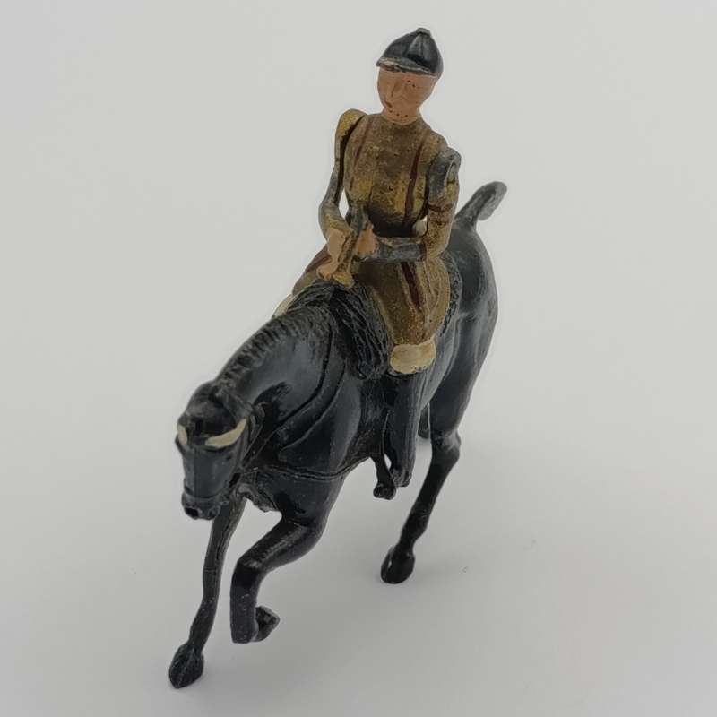 Britains Ltd Band of the household Life guards trumpeter on horse lead soldier