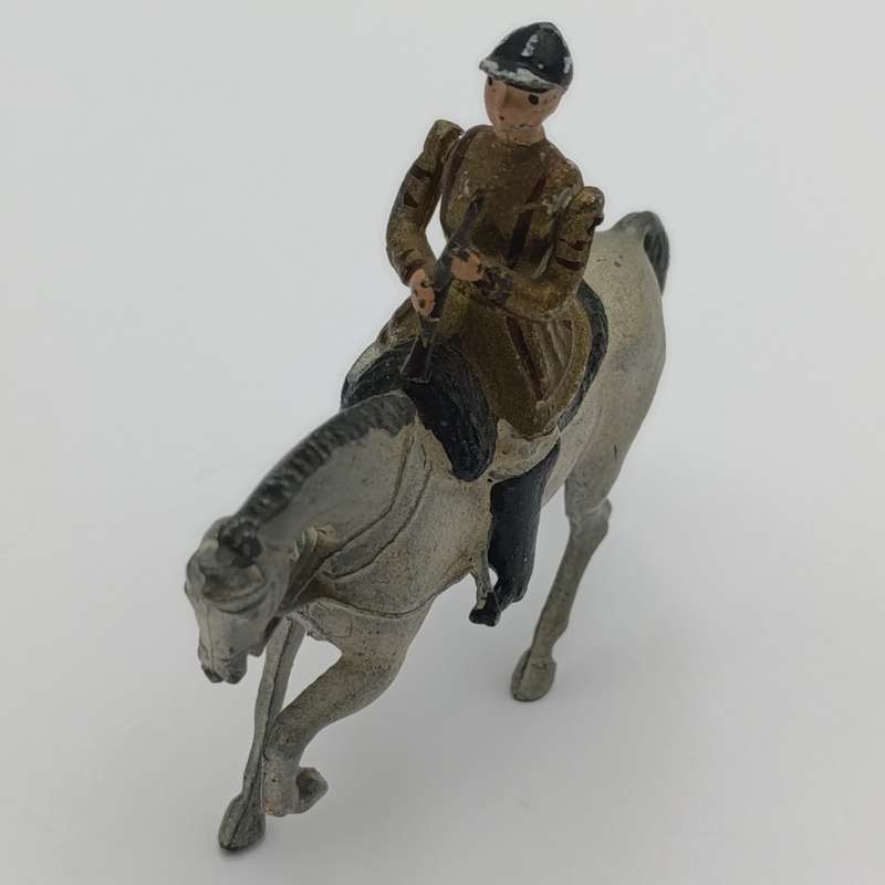 Britains Ltd Band of the household Life Guards flutist on horse lead soldier