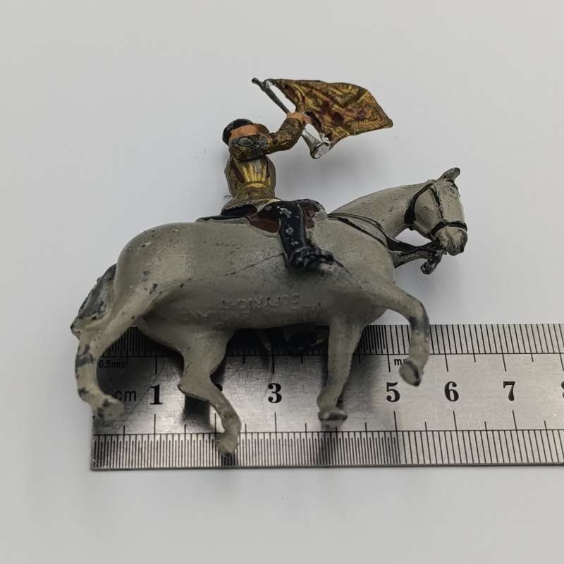 Britains Ltd Band of the Household Life Guards trumpeter on horse lead soldier