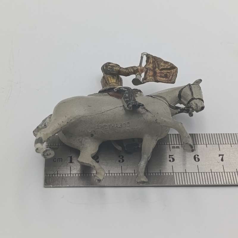 Britains Ltd Band of the household Life Guards trumpeter on horse lead soldier