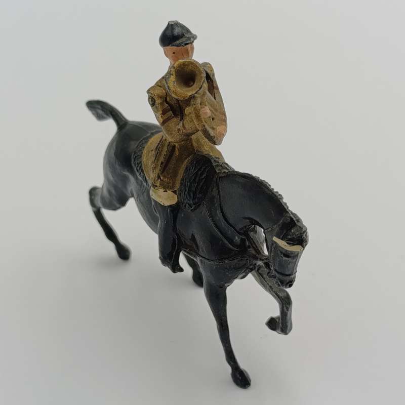 Britains Ltd Band of the household Life guards trumpeter on horse lead soldier