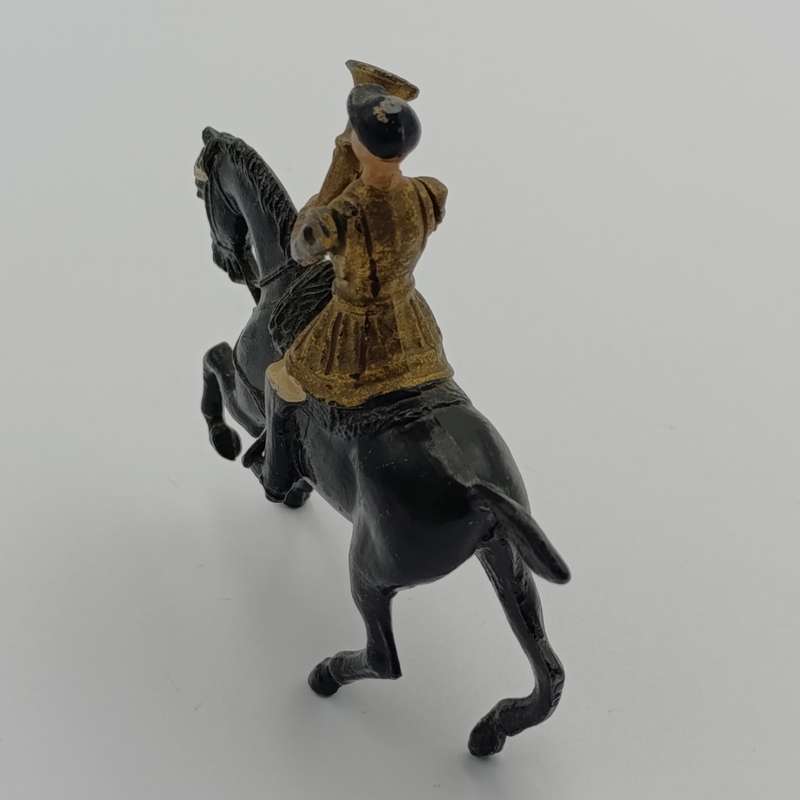 Britains Ltd Band of the household Life guards trumpeter on horse lead soldier