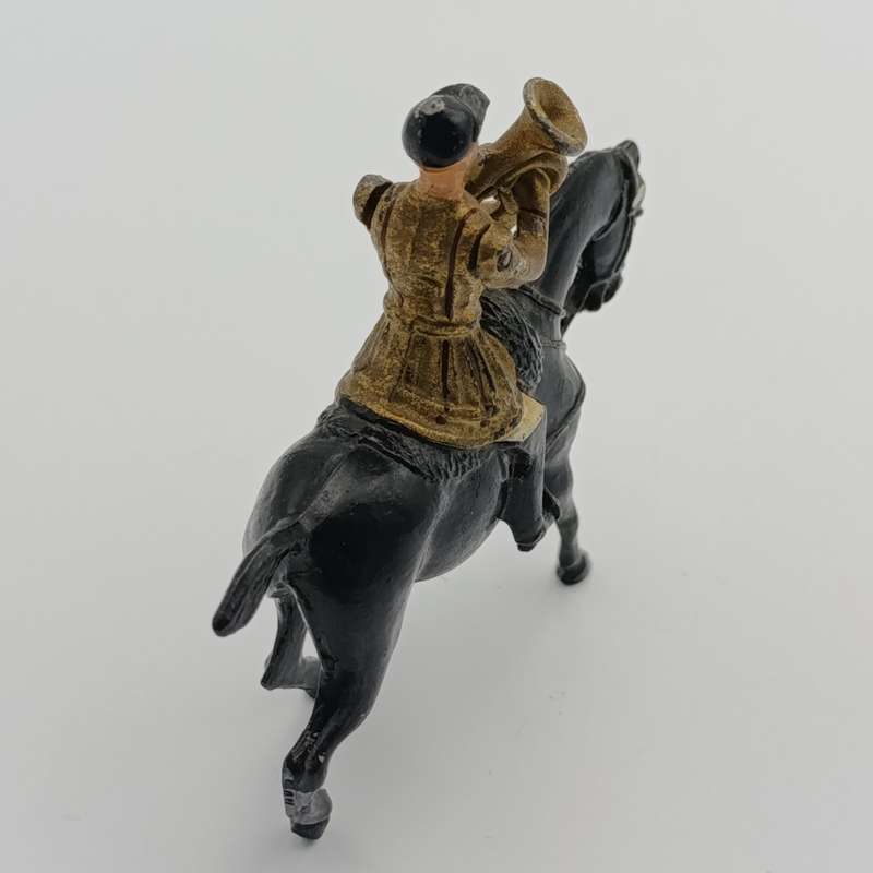 Britains Ltd Band of the household Life guards trumpeter on horse lead soldier
