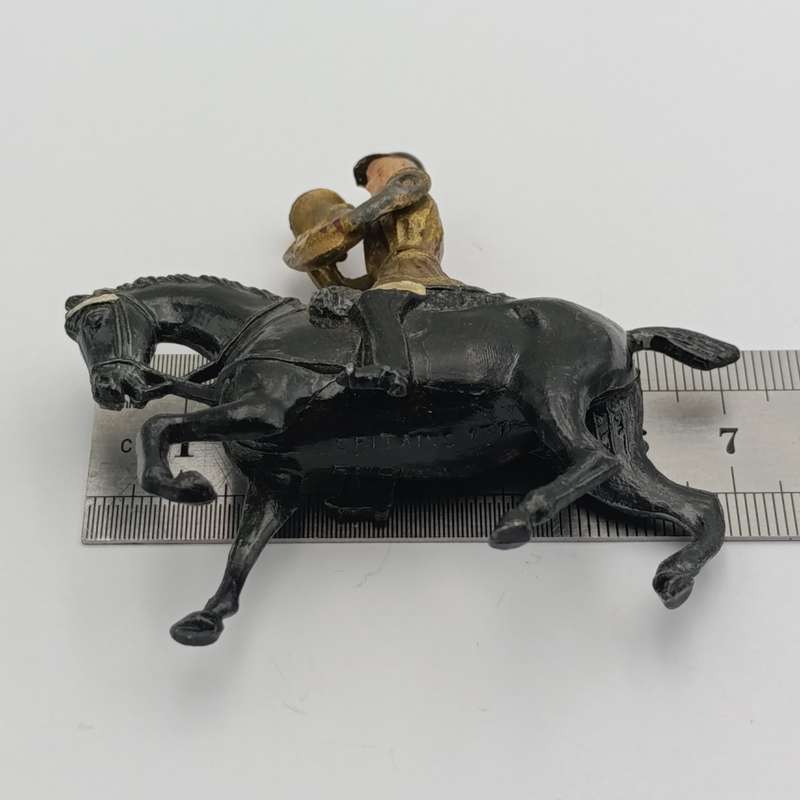 Britains Ltd Band of the household Life guards trumpeter on horse lead soldier
