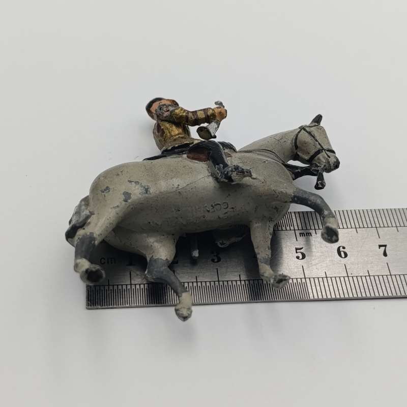 Britains Ltd Band of the Household Life Guards trumpeter on horse lead soldier