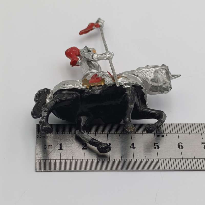 Vintage lead soldier knight on horse
