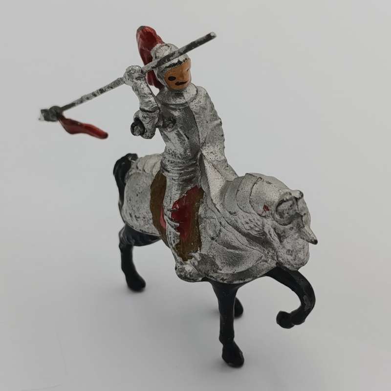 Vintage lead soldier knight on horse