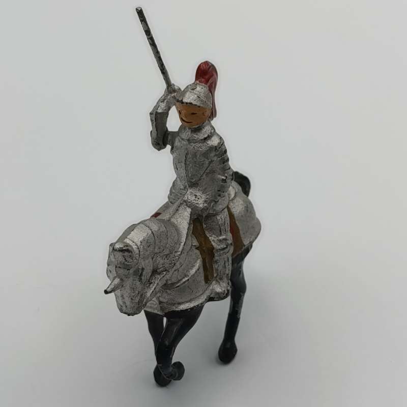 Vintage lead soldier knight on horse