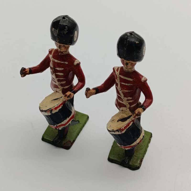 Pair of vintage Grenadier Guards band drummer lead soldiers