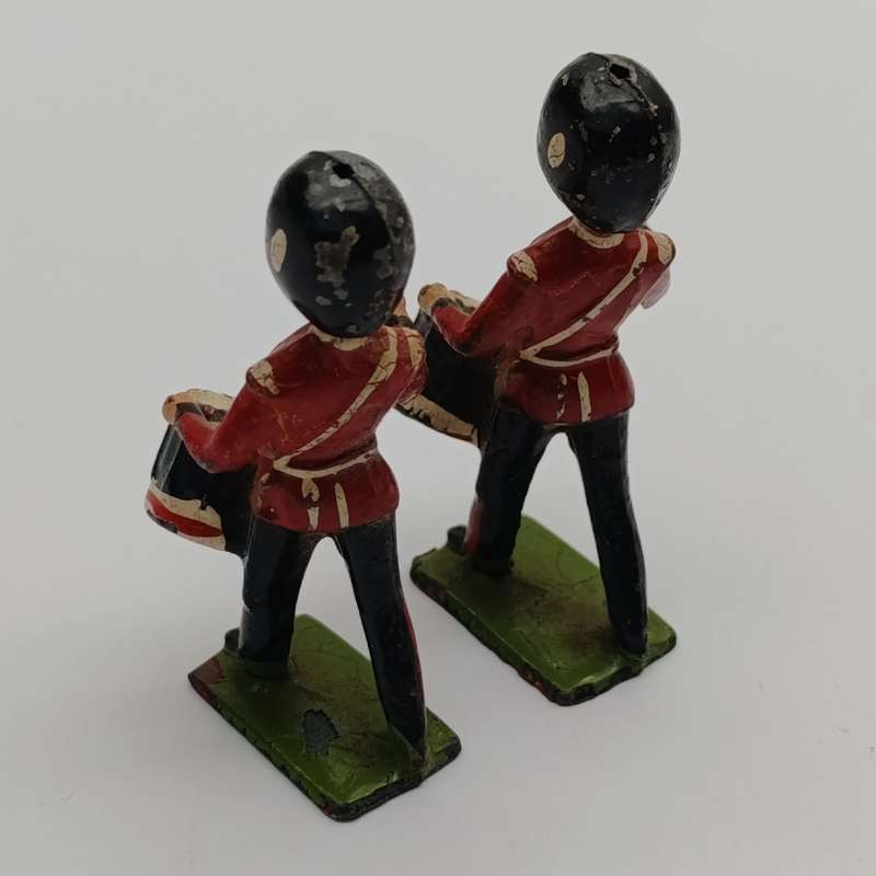 Pair of vintage Grenadier Guards band drummer lead soldiers