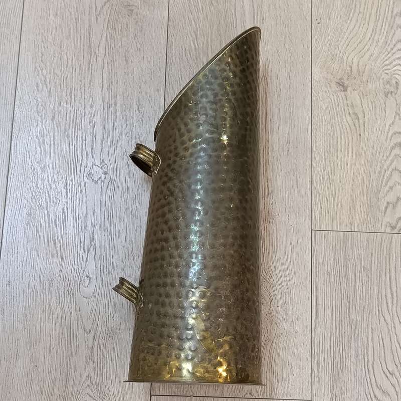 Vintage brass coal scuttle