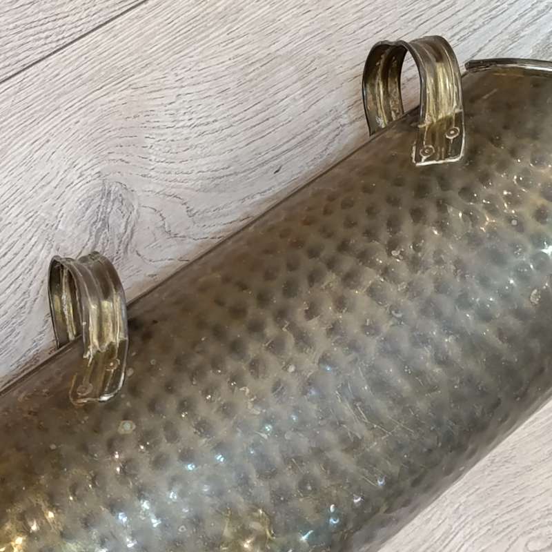 Vintage brass coal scuttle