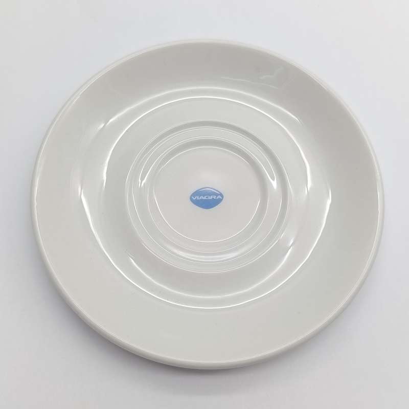 Set of 4 Viagra advertising porcelain cups and saucers