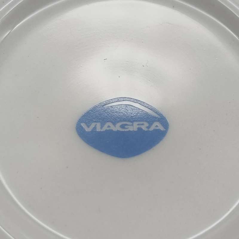 Set of 4 Viagra advertising porcelain cups and saucers