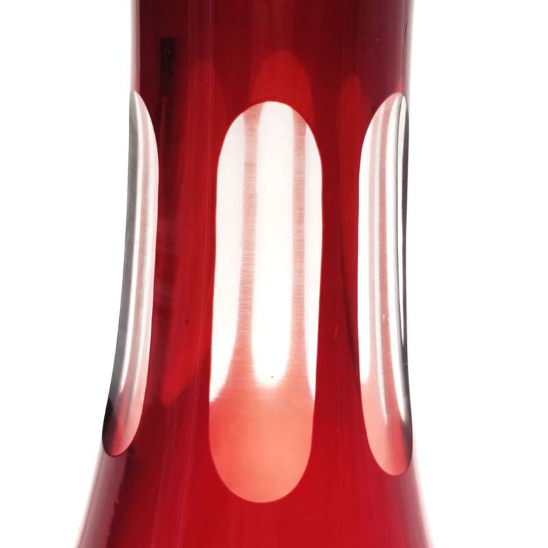 Beautiful Vintage cranberry glass carafe - no lid