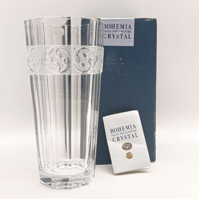 Beautiful Bohemia Crystal vase in original box