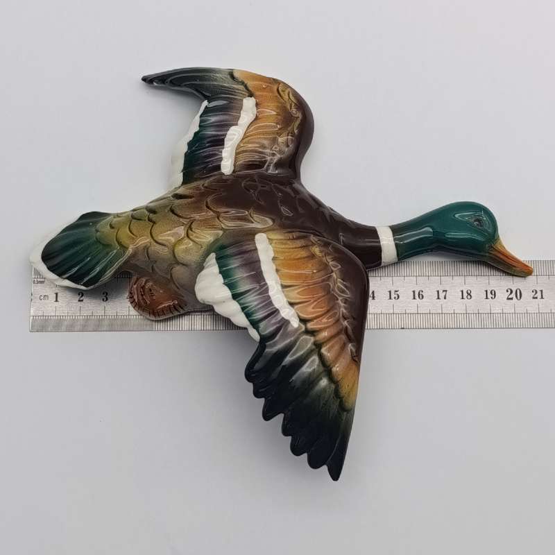 Vintage porcelain flying wall duck figurine