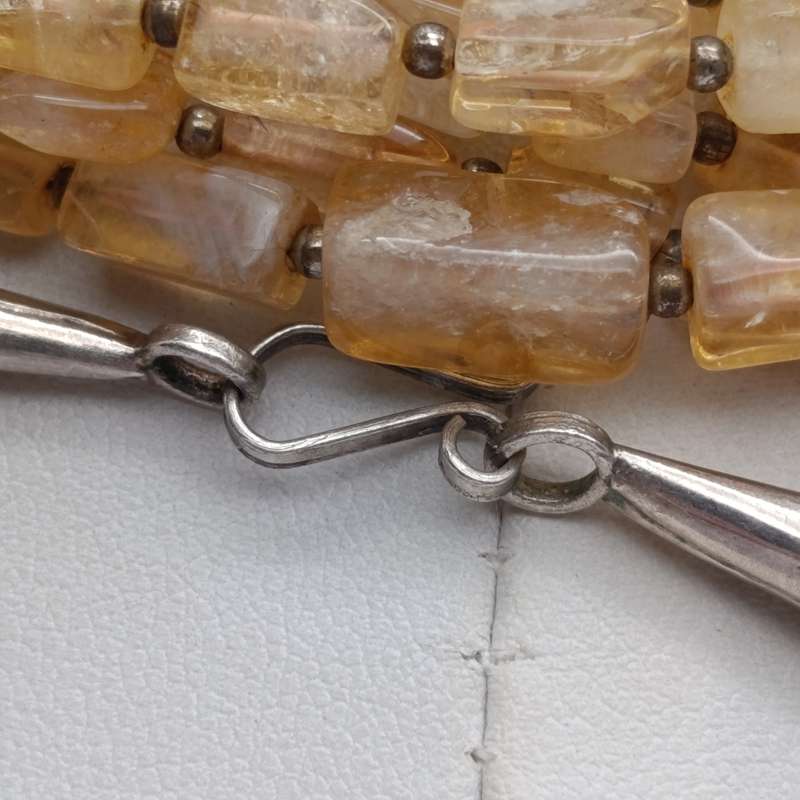 Vintage yellow citrine necklace - 100's of stones