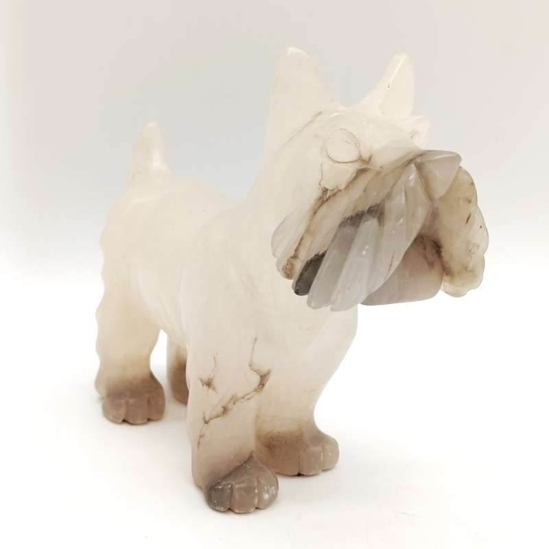 Italian alabaster Scottish terrier figurine
