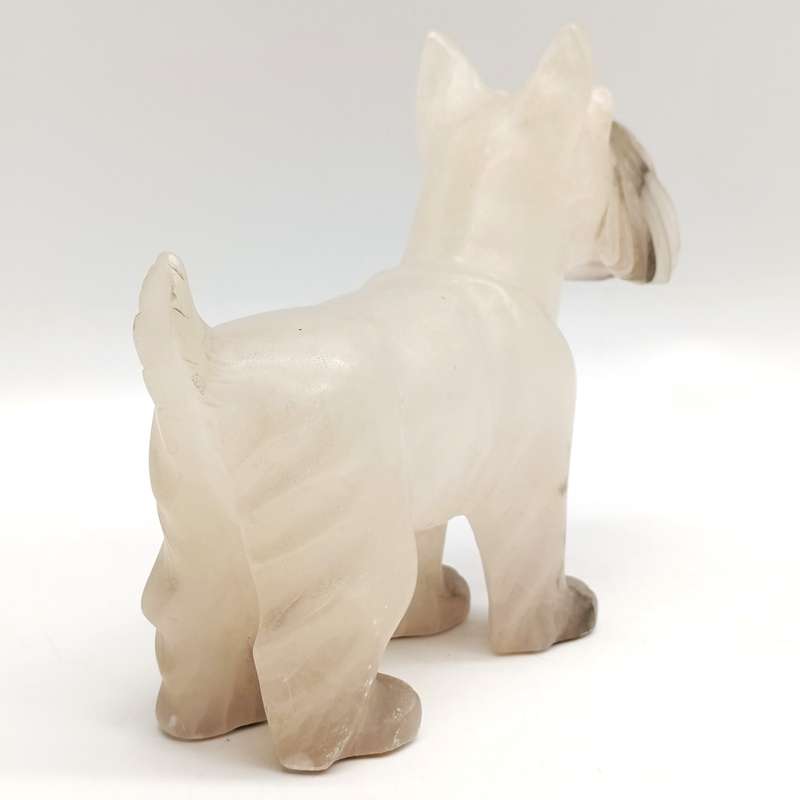 Italian alabaster Scottish terrier figurine